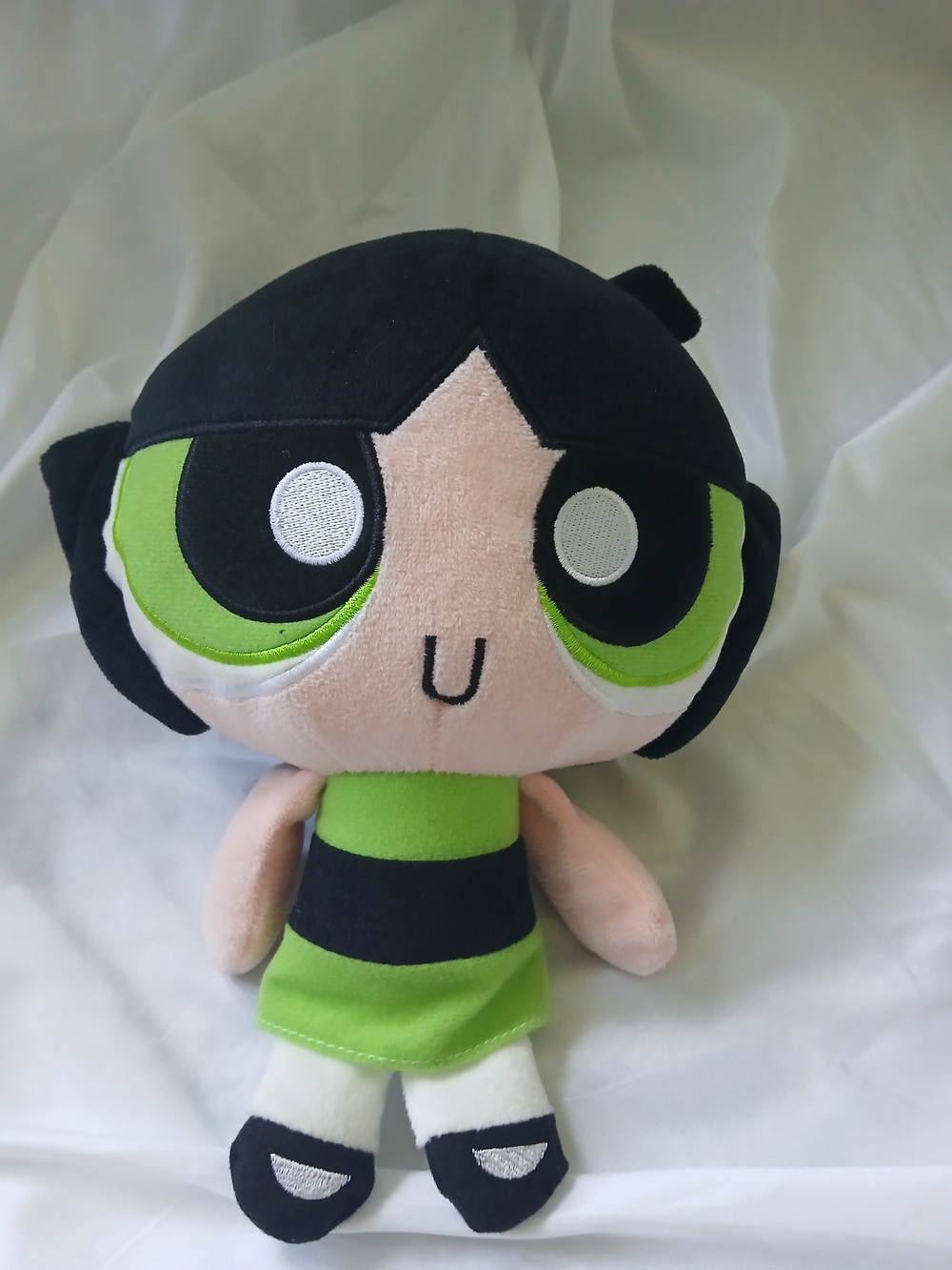 VTG Powerpuff Girls Buttercup Plush Toy Window Cling Hanger Suction Cup 10”